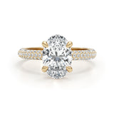 Kim Engagement Ring 3.7ct TCW, 14K Gold