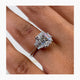 Grase Engagement Ring 2.7ct TCW, 14K Gold