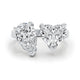 Toi-et Moi Engagement Ring 6ct TCW, 14K Gold