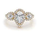 Adele Engagement Ring 3.1ct TCW, 14K Gold
