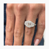 Alin Engagement Ring 2.50 Carat White Gold
