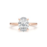 Solitaire with Hidden Halo & Pave Band