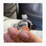 Alia Bridal Set Rings Set 5ct TCW, 14K Gold