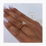 Aurora Engagement Ring 1.6ct TCW, 14K Gold