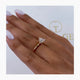 Aurora Engagement Ring 1.6ct TCW, 14K Gold