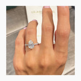 Solitaire with Hidden Halo & 3D Pave Band