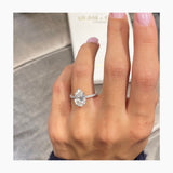Carly Engagement Ring 3.2ct TCW, 14K Gold