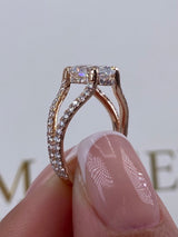 Dallas Engagement Ring 2.1ct TCW, 14K Gold