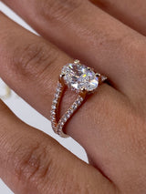 Dallas Engagement Ring 2.1ct TCW, 14K Gold