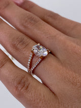 Dallas Engagement Ring 2.1ct TCW, 14K Gold