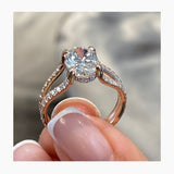 Dallas Engagement Ring 2.10 Carat Rose Gold