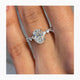 Estrella Engagement Ring 2.3ct TCW, 14K Gold
