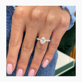 Solitaire with Hidden Halo & Pave Band