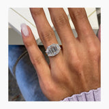Greta Engagement Ring 5.1ct TCW, 14K Gold