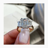 Greta Engagement Ring 5.1ct TCW, 14K Gold