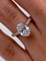 Laurel Engagement Ring 2 Carat Rose Gold