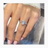 Solitaire with Hidden Halo & Pave Band
