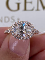 Macy Engagement Ring 2.1ct TCW, 14K Gold