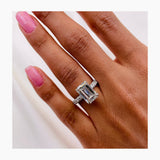Solitaire with 3D Pave Band