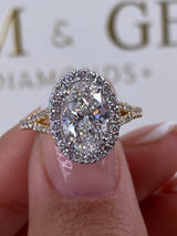 Nellie Engagement Ring 2.3ct TCW, 14K Gold