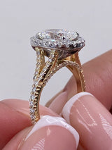 Nellie Engagement Ring 2.3ct TCW, 14K Gold