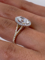 Nellie Engagement Ring 2.3ct TCW, 14K Gold