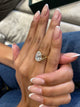 Ocean Engagement Ring 3ct TCW, 14K Gold