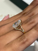 Ocean Engagement Ring 3ct TCW, 14K Gold