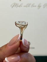 Ocean Engagement Ring 3ct TCW, 14K Gold
