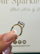 Ocean Engagement Ring 3ct TCW, 14K Gold