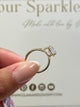 Ocean Engagement Ring 3ct TCW, 14K Gold