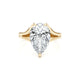 Ocean Engagement Ring 3ct TCW, 14K Gold