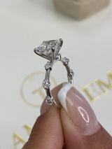 Simone Engagement Ring 2.3ct TCW, 14K Gold