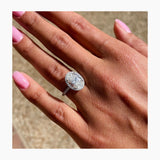 Yaella Engagement Ring 3.7ct TCW, 14K Gold