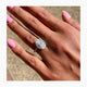 Yaella Engagement Ring 3.7ct TCW, 14K Gold