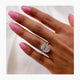 Yaella Engagement Ring 3.7ct TCW, 14K Gold