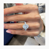 Diana Engagement Ring 3.2ct TCW, 14K Gold
