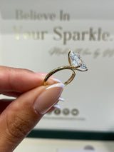 Paloma Engagement Ring 4.5ct TCW, 14K Gold
