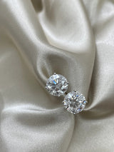Diamond Stud Earrings 2 Carat White Gold 14K