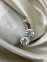 Diamond Stud Earrings 2 Carat White Gold 14K