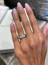 Princess Engagement Ring 1.5ct TCW, 14K Gold