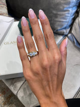 Princess Engagement Ring 1.5ct TCW, 14K Gold