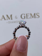 Erin Engagement Ring 3.5ct TCW, 14K Gold