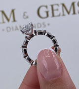 Erin Engagement Ring 3.5ct TCW, 14K Gold