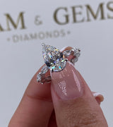 Erin Engagement Ring 3.5ct TCW, 14K Gold
