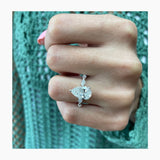 Erin Engagement Ring 3.5ct TCW, 14K Gold