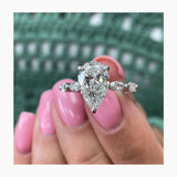 Erin Engagement Ring 3.5ct TCW, 14K Gold