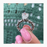 Erin Engagement Ring 3.5ct TCW, 14K Gold
