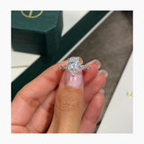 Solitaire with Hidden Halo & All Around Pave Band