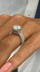 Blanche Engagement Ring 3.4ct TCW, 14K Gold